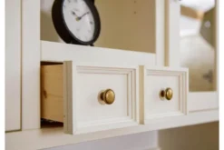Alzata per madia shabby chic pino massello bianco e rovere
