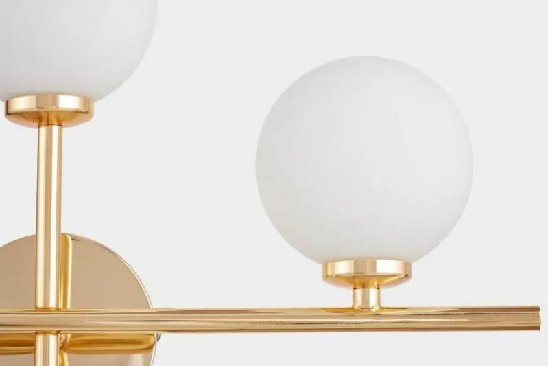 Applique a doppia sfera oro braccio a destra MARSIADA NEO