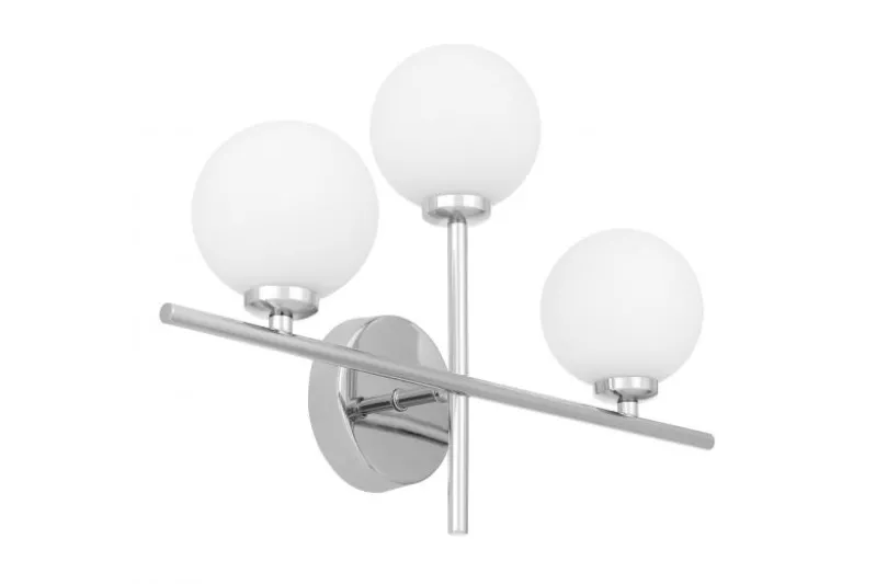 Applique cromata 3 punti luce a palla MARSIADA TRIO NEO
