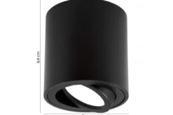 APPLIQUE DA MURO A FORMA DI TUBO BOLT NERO W1