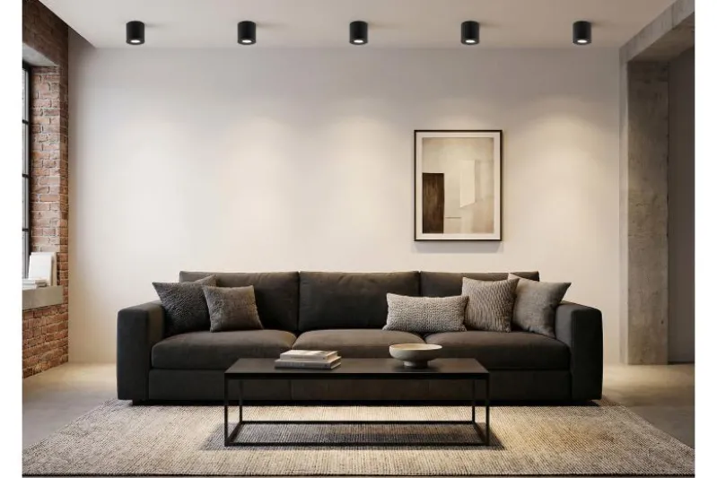 APPLIQUE DA MURO A FORMA DI TUBO BOLT NERO W1