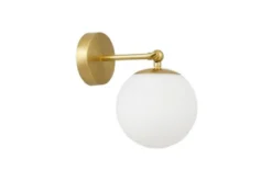 Applique da parete ottone a sfera con snodo FREDICA W1