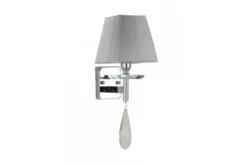 Applique lampada da parete classico di metallo cromato e cristalli VALENTINA W1