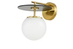 Applique lampada da parete di design colore nero ottone DALTONA