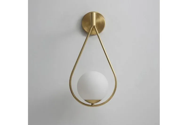 Applique lampada da parete di design colore ottone FORNERI D15