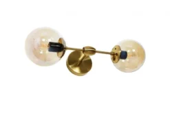 Applique lampada da parete di design in ottone con sfere vetro ZODIAK W2
