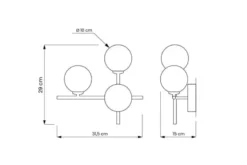 Applique lampada da parete di design MARSIADA NEO Cromato
