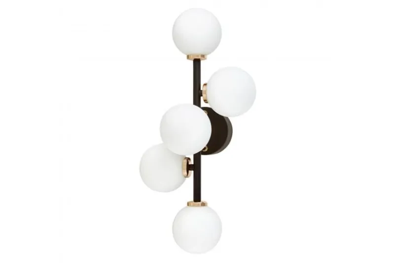 Applique lampada da parete di design MARSIADA W5 Nero Oro