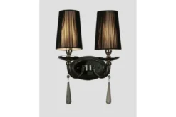 Applique lampada da parete FABIONE W2 Nero