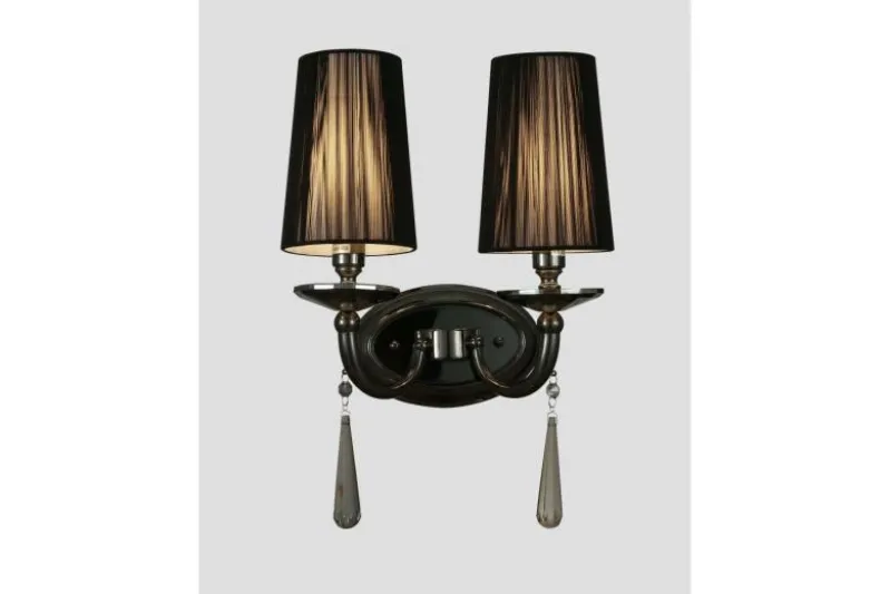 Applique lampada da parete FABIONE W2 Nero