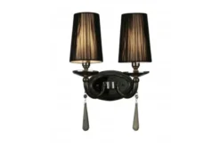 Applique lampada da parete FABIONE W2 Nero