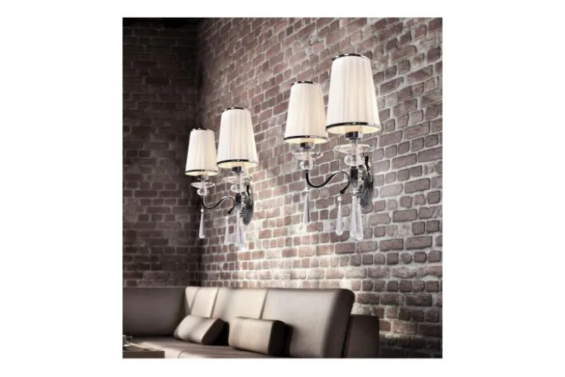 Applique lampada da parete Federrica W2 Bianco