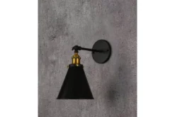 Applique lampada da parete in metallo colore Nero