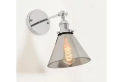 Applique lampada da parete in vetro Nubi CROMO W1