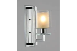 Applique lampada da parete moderno di metallo colore cromo MANHATTAN W1
