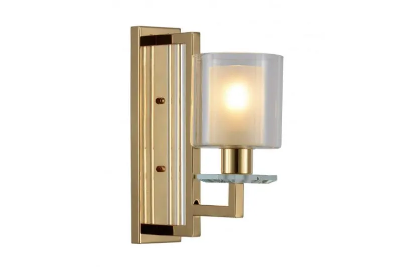 Applique lampada da parete moderno di metallo colore oro MANHATTAN W1