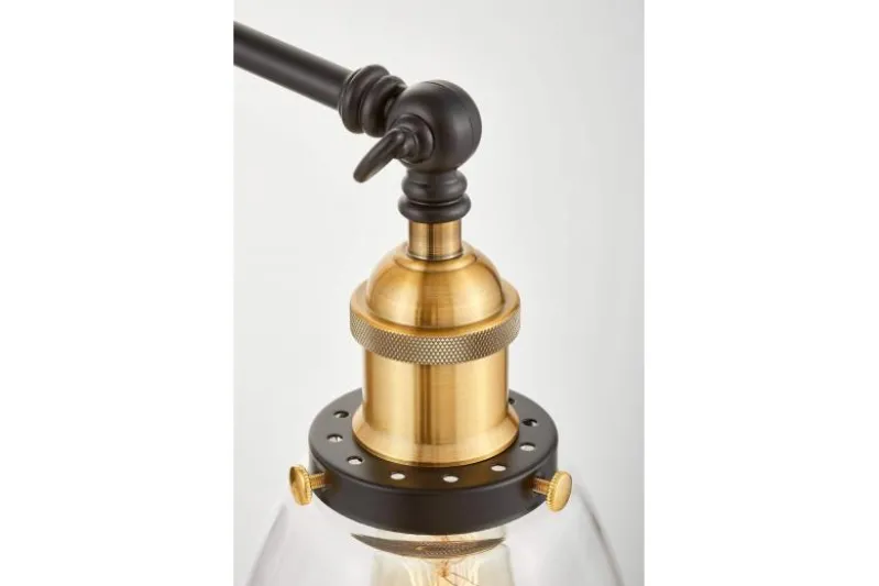 Applique lampada da parete stile industriale vintage BARTON W2 Nero
