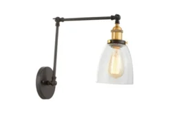 Applique lampada da parete stile industriale vintage BARTON W2 Nero
