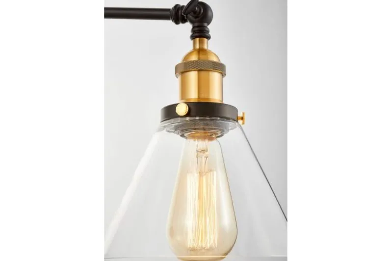 Applique lampada da parete stile industriale vintage HARTON W2 Nero