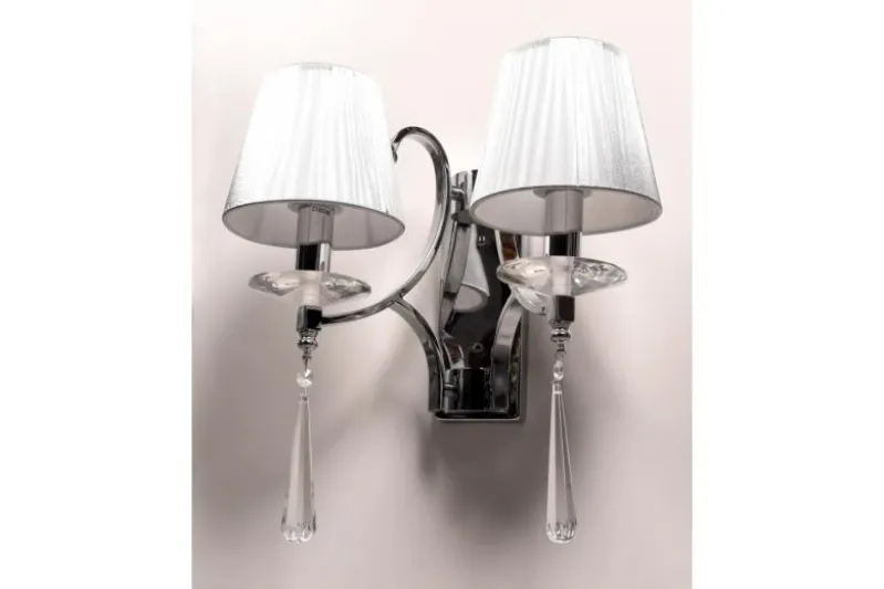 Applique lampada da parete VENISIA W2 Argento