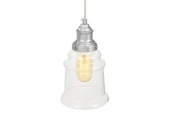 Applique moderna cromo vetro trasparente MOLETTI W1