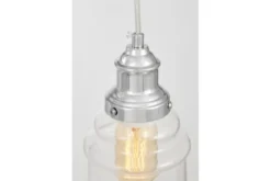 Applique moderna cromo vetro trasparente MOLETTI W1