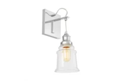 Applique moderna cromo vetro trasparente MOLETTI W1