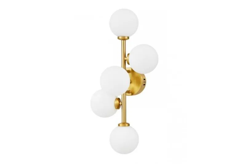 Applique moderna 5 sfere ottone MARSIADA W5
