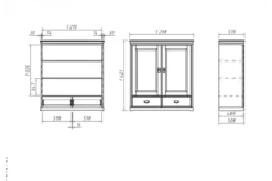 Armadietto legno massello 2 ante bianco toscano shabby