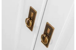 Armadietto legno massello 2 ante bianco toscano shabby