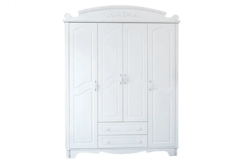 Armadio 4 ante bianco stile provenzale Princess 805