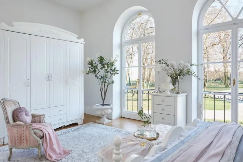 Armadio 4 ante bianco stile provenzale Princess 805