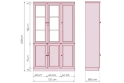 Armadio 3 ante per ufficio o studio in stile classico PRESTIGE C630A