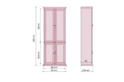 Armadio 2 ante per ufficio stile classico PRESTIGE C720B