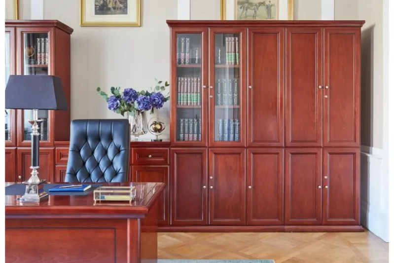 Armadio 2 ante per ufficio stile classico PRESTIGE C720B