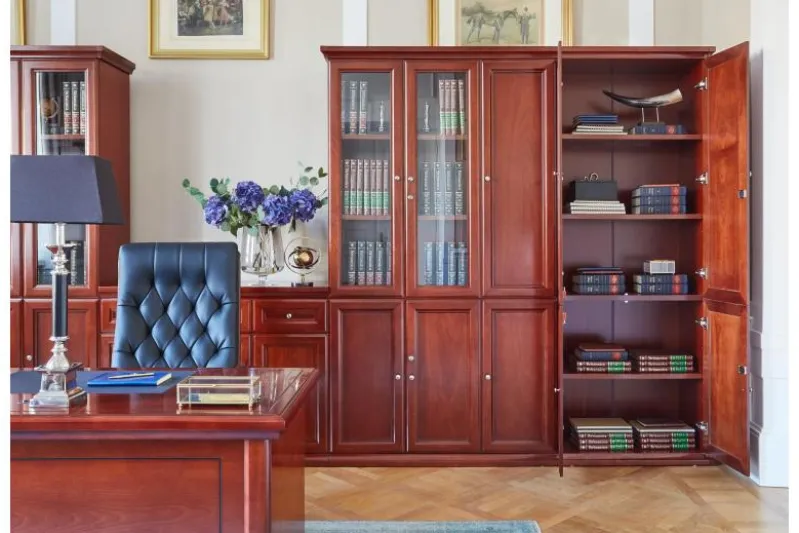 Armadio 2 ante per ufficio stile classico PRESTIGE C720B