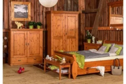 Armadio basso shabby toscano legno massello miele