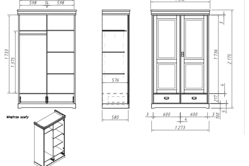 Armadio legno massello bianco top miele 2 ante toscano shabby