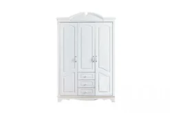 Armadio stile provenzale 3 ante legno bianco Princess 806