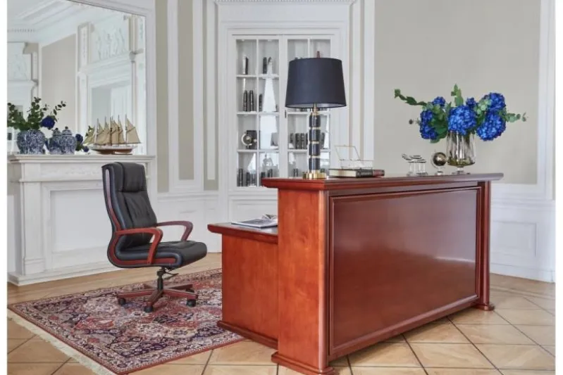 Bancone reception con scrivania classico 190 cm PRESTIGE D510