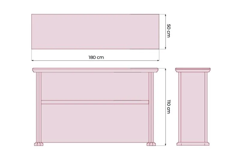 Bancone reception ufficio classico 1,8 M PRESTIGE D510