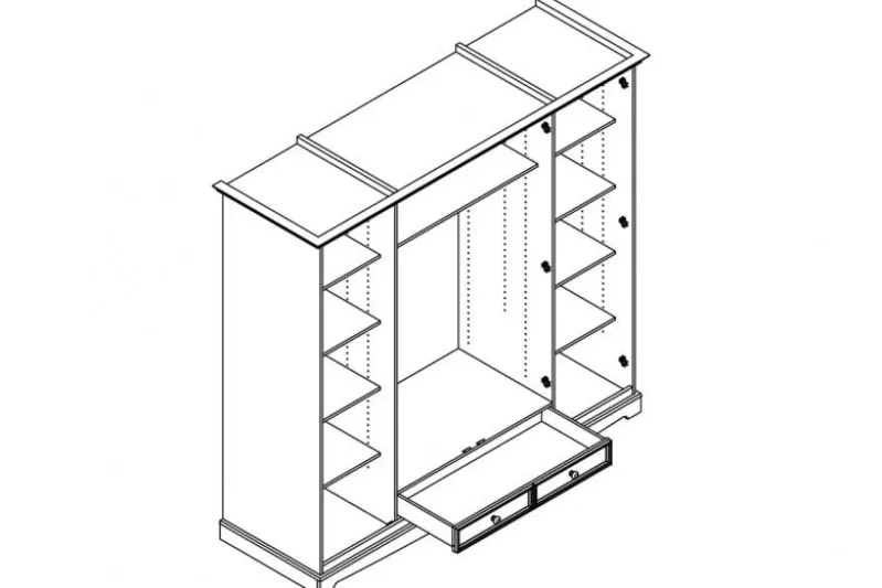 Camera da letto matrimonale completa shabby chic BIANCA