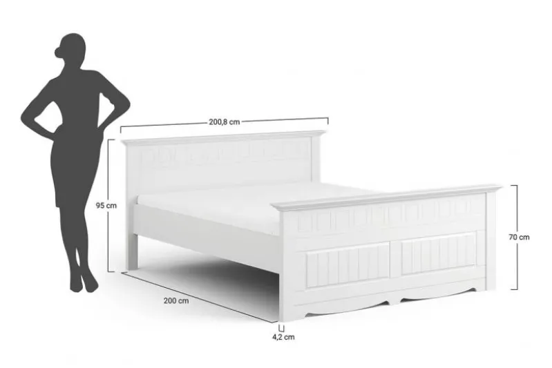 Camera da letto matrimonale completa shabby chic BIANCA