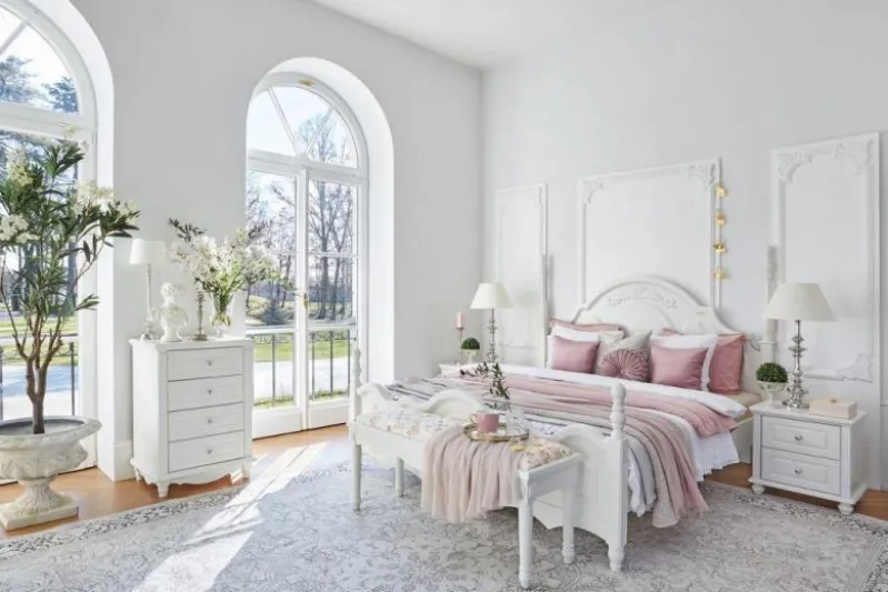 Camera da letto provenzale completa con letto 180 x 200 Princess 805