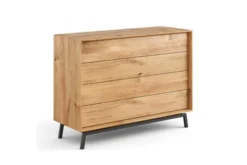 Cassettiera in rovere massello naturale oliato design moderno