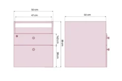 Cassettiera interna con chiusura a chiave per scrivania classica 50 cm Prestige