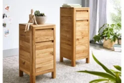 Cassettiera moderna in rovere naturale massello oliato