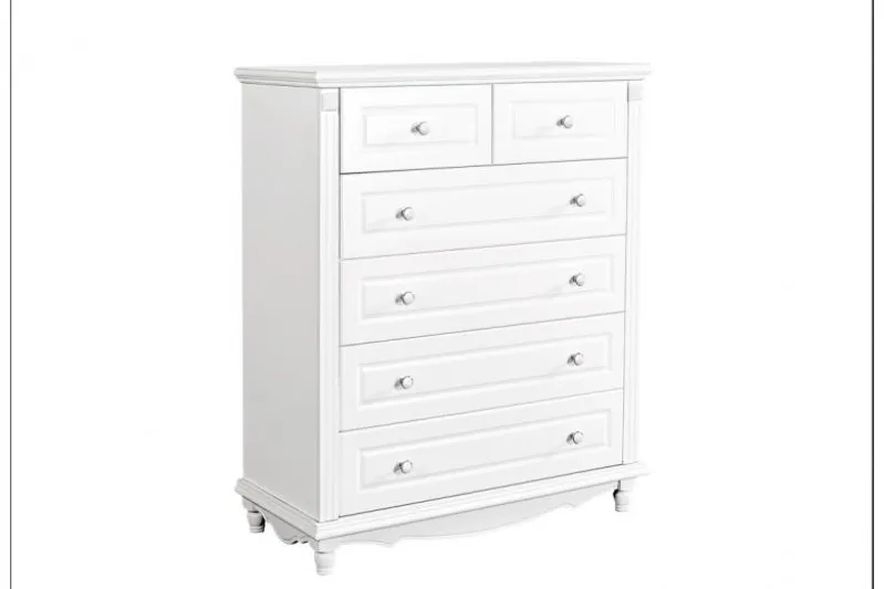 Cassettiera stile provenzale 6 cassetti in legno PRINCESS 836-6B