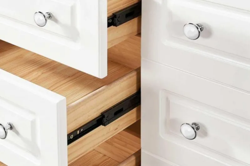 Cassettone provenzale 6 cassetti legno bianco PRINCESS 836-6A