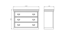 Comò miele naturale legno massello shabby toscano